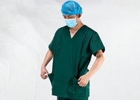 Sử dụng bệnh viện Bộ đồ dùng trong phẫu thuật y tế Áo ngắn tay 100% cotton cổ V
