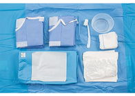 Gói thủ tục chụp mạch Gói phẫu thuật vô trùng EO dùng một lần SMS Dụng cụ phẫu thuật màu xanh