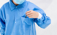 Áo khoác phòng thí nghiệm y tế dùng một lần tùy chỉnh Áo khoác dài tay co giãn Cuff Unisex