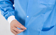 Áo khoác phòng thí nghiệm y tế dùng một lần tùy chỉnh Áo khoác dài tay co giãn Cuff Unisex