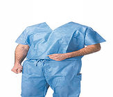 Bộ đồ tẩy da chết cho phẫu thuật màu xanh Navy, Bộ đồ tẩy tế bào chết cho y tá bệnh viện Đồng phục áo khoác ngắn tay