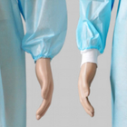 Màu xanh da trời PP PE chống thấm Áo choàng phẫu thuật dùng một lần với còng đàn hồi