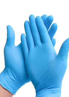 Găng tay nitrile xanh dùng một lần Bột miễn phí Bán buôn dùng một lần Găng tay cấp thực phẩm dùng một lần Găng tay đàn hồi