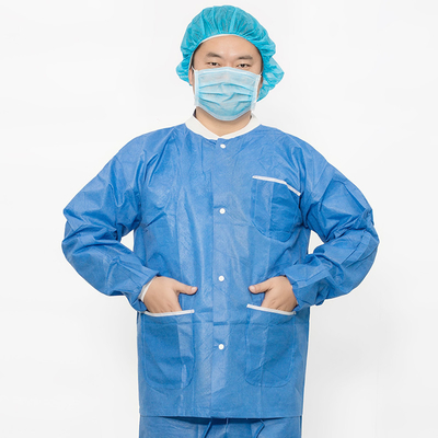 Chiết nối dây kéo Icu Scrub Suit 2 túi cho các trung tâm phẫu thuật / Màu trắng xanh lá cây hồng
