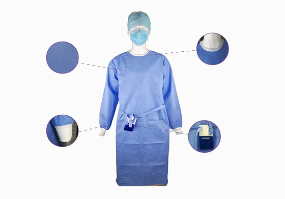Unisex Sản sinh Phẫu thuật Bệnh viện áo choàng kháng chất lỏng áo choàng phẫu thuật AAMI Level3