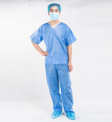 Vải không dệt quần áo phẫu thuật bệnh viện / quần áo dùng một lần cho người lớn