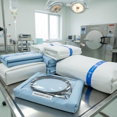 Khử trùng bằng hơi nước Bao bì phẫu thuật vô trùng với vải không dệt và Bao bì quang học cho bệnh viện