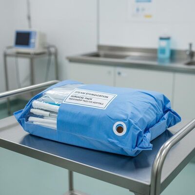 Khử trùng bằng hơi nước Bao bì phẫu thuật vô trùng với vải không dệt và Bao bì quang học cho bệnh viện