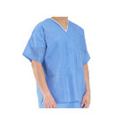 Bộ quần áo tẩy tế bào chết y tế màu xanh dùng một lần Không dệt Trọng lượng 35-70 gsm