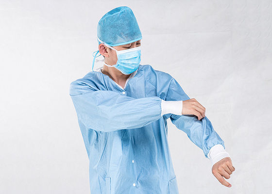 Pulp Spunlace Vải không dệt XL Áo choàng bệnh nhân dùng một lần